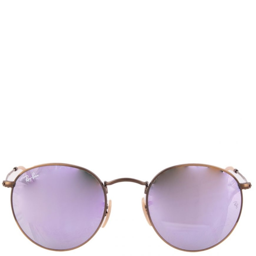 Ray-Ban Purple Round Flat Sunglasses